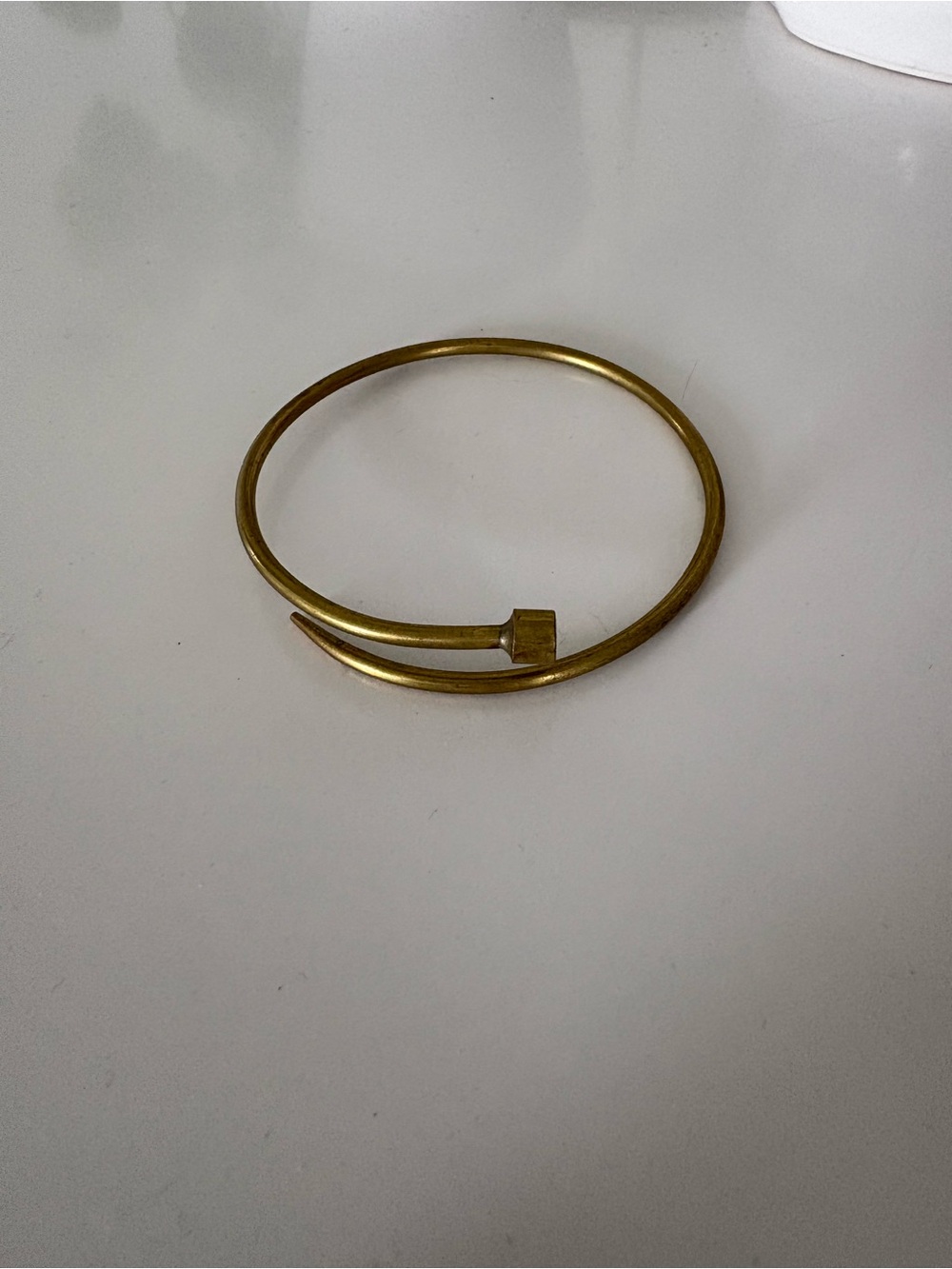 Brass Handmade Gold Nail-Style Cuff Bracelet - Women Jewelry